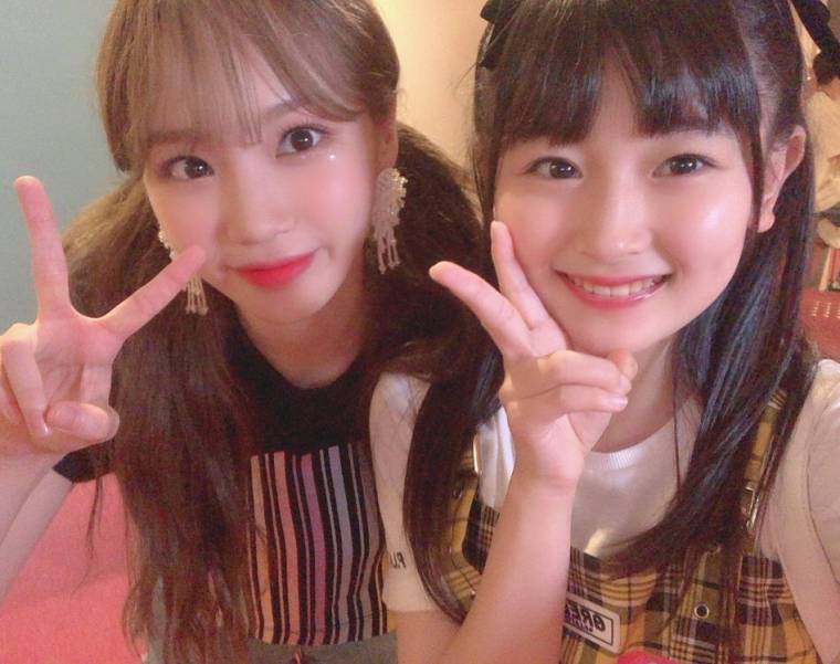 아이즈원 채원 혜원 유진 나코 with HKT48 멤버