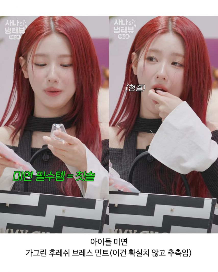 여자 아이돌들의 구취 제거템 모음