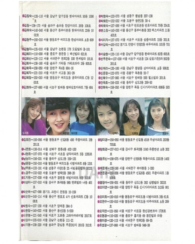 90년대 연예인 개인정보 보호 수준